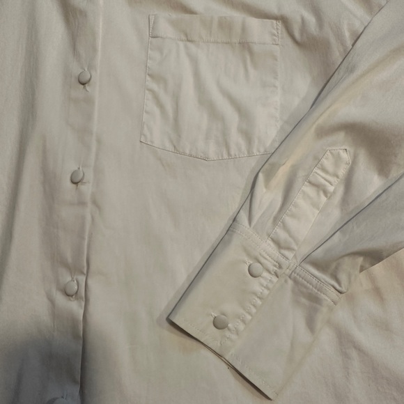 LAUNDRY by Shelli Segal oversized white button-down blouse - Picture 8 of 16